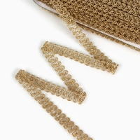 Тесьма &laquo;Завиток&raquo;, цвет золото, 1,5 см, намотка 25 метров