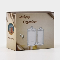 Органайзер для хранения ватных палочек и дисков «Ты прекрасна», 13,5 х 14 см, прозрачный Органайзер для хранения ватных палочек и дисков «Ты прекрасна», 13,5 х 14 см, прозрачный