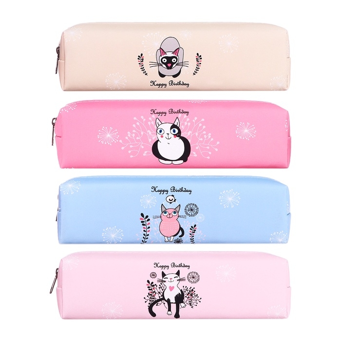 Пенал школьный «Зверьки» на молнии, МИКС Пенал школьный «Зверьки» на молнии, МИКС