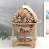 Глобус-бар декоративный, песочный цвет 43х33х33 см