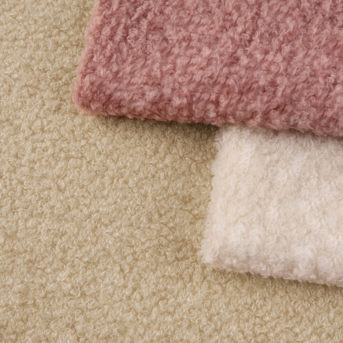 Лоскут мех &laquo;Барашек&raquo;, 50 &times; 50 см, 500 г/м, цвет бежевый №2