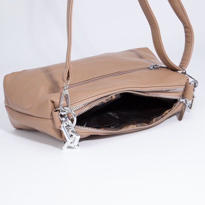 Сумка кросс-боди на молнии, цвет бежевый Сумка кросс-боди на молнии, цвет бежевый