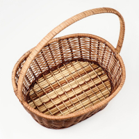 Корзина плетеная, 30х25х12/37 см, бамбук, лоза МИКС Корзина плетеная, 30х25х12/37 см, бамбук, лоза МИКС