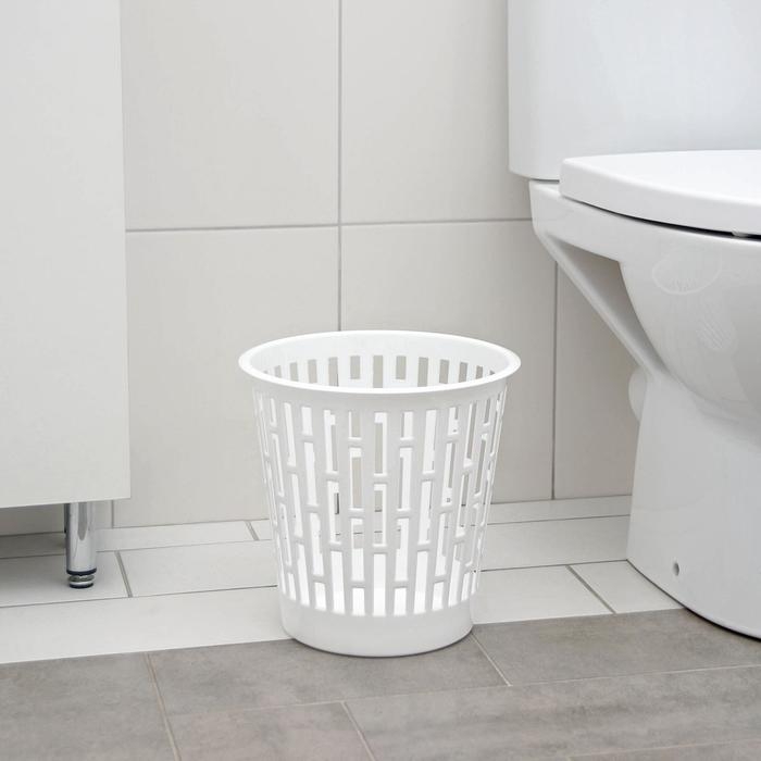 Корзина для мусора Альтернатива &laquo;Матрица&raquo;, 9 л, цвет белый