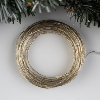 Гирлянда &laquo;Нить&raquo; 20 м роса, IP20, серебристая нить, 200 LED, свечение белое, 12 В