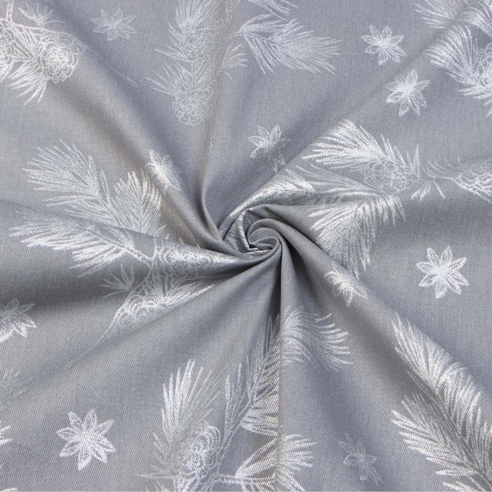 Скатерть Этель &laquo;Серебряные ветки&raquo;, 110х149 см, саржа 190 г/м2