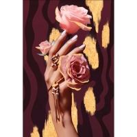 Картина по номерам с подрамником и поталью &laquo;Руки&raquo;, 20 х 30 см