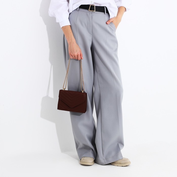 Сумка-мессенджер на магните, цвет коричневый