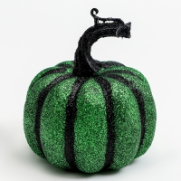 Декор "Тыква" в зелёном цвете 9.5х9.5х12 см Декор "Тыква" в зелёном цвете 9.5х9.5х12 см