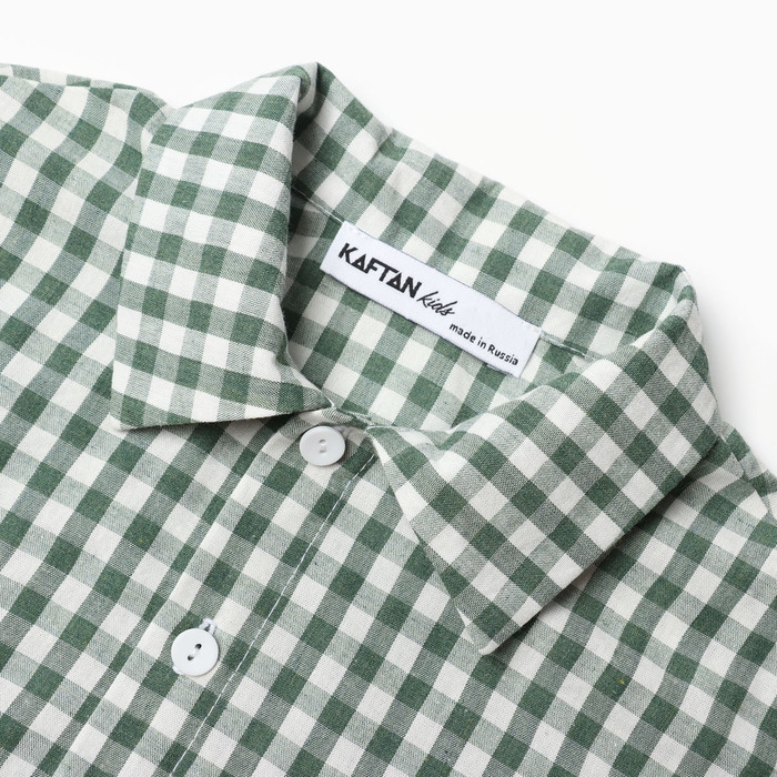 Костюм для мальчика (рубашка и шорты) KAFTAN, р.34 (122-128), зеленый