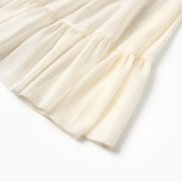 Новый год. Платье для девочки MINAKU: PartyDress, цвет молочный, рост 110 см