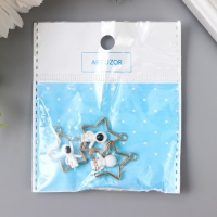 Декор для творчества металл "Космонавт на звезде" эмаль 2,4х2,2 см Декор для творчества металл "Космонавт на звезде" эмаль 2,4х2,2 см