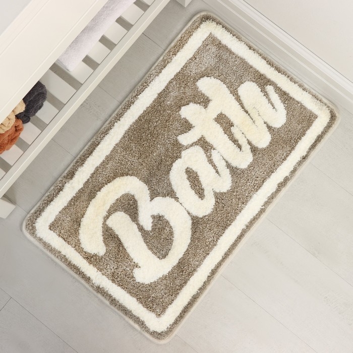 Коврик для ванной и туалета SAVANNA &laquo;Bath&raquo;, 50&times;80 см, цвет бежевый