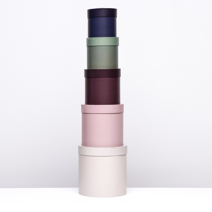 Набор круглых коробок №87, 5 в 1 Набор круглых коробок №87, 5 в 1 "Forest" 23 х 23 х 23 - 13,5 х 13,5 х 13,5 см