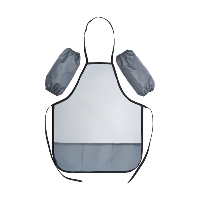 Фартук для труда + нарукавники, 550 х 440/250 х 160 мм, размер M (рост 122-158), Calligrata серый Фартук для труда + нарукавники, 550 х 440/250 х 160 мм, размер M (рост 122-158), Calligrata серый