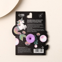 Массажер спонж для умывания, на подложке &laquo;Утро начинается не с кофе&raquo;, 6,5 х 5 см