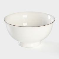 Миска фарфоровая «Золотая линия», 700 мл, цвет белый Миска фарфоровая «Золотая линия», 700 мл, цвет белый