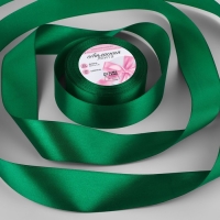 Лента атласная, 40 мм × 23 ± 1 м, цвет насыщенный зелёный №С1123 Лента атласная, 40 мм × 23 ± 1 м, цвет насыщенный зелёный №С1123
