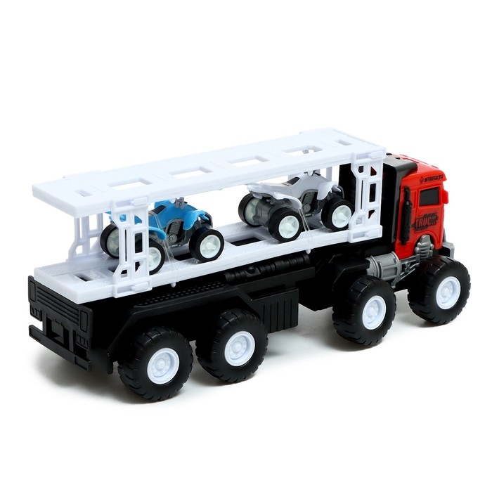 Грузовик инерционный &laquo;Автовоз&raquo;, с 2 квадроциклами, цвет МИКС