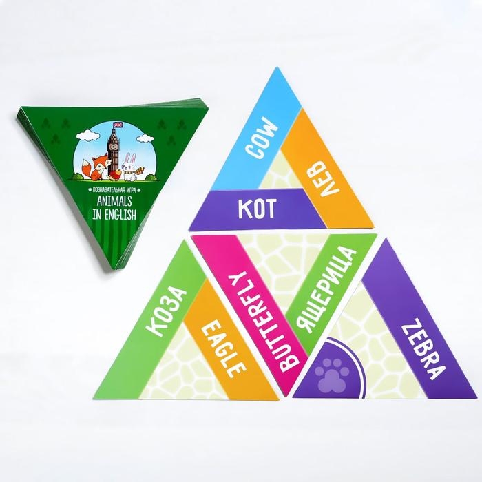 Настольная игра &laquo;Animals in English&raquo;, 36 карт, 7+