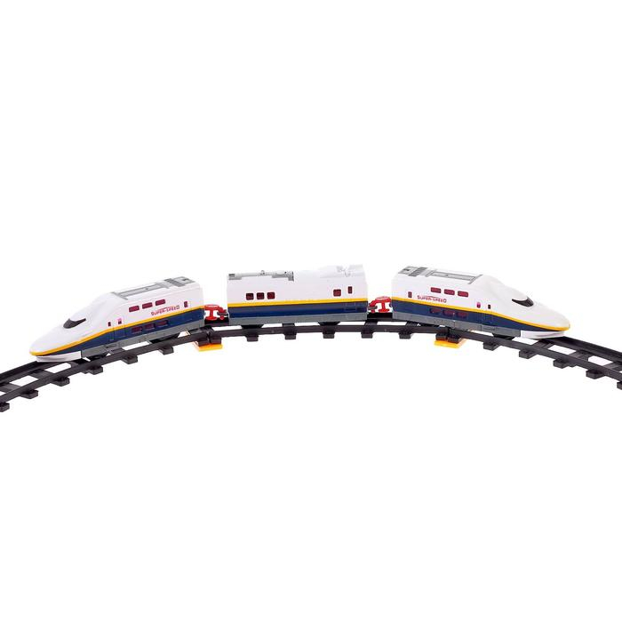 Железная дорога «Скоростной электропоезд», световые эффекты, 27 деталей Железная дорога «Скоростной электропоезд», световые эффекты, 27 деталей