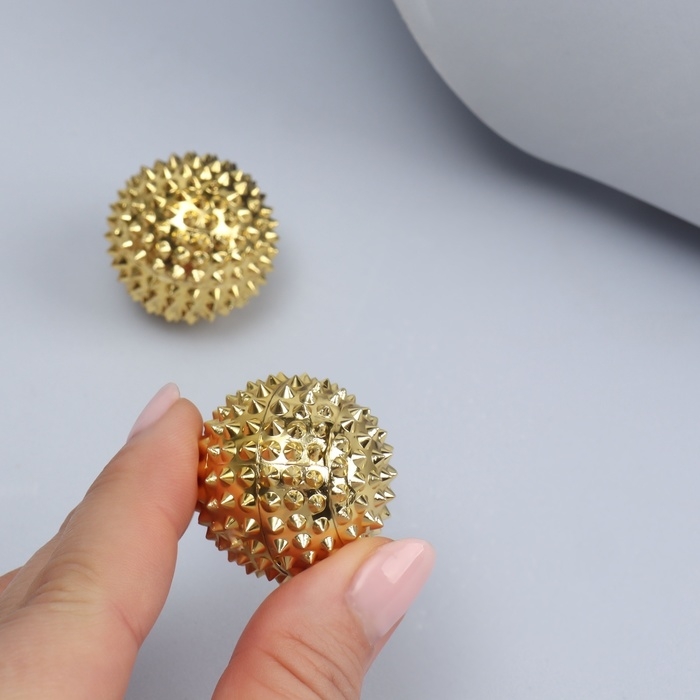 Набор массажёров с магнитом, «Шары», d = 3 см, 2 шт, цвет золотистый Набор массажёров с магнитом, «Шары», d = 3 см, 2 шт, цвет золотистый