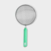 Сито для просеивания с ручкой Доляна &laquo;Хозяюшка&raquo;, d=14 см, цвет зелёный