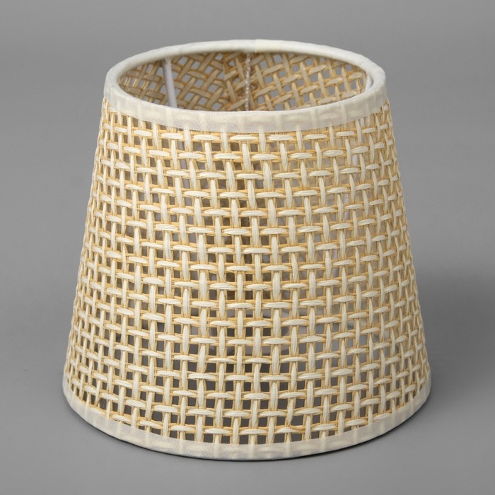 Абажур Абажур "Саржа" бежевый E14 14х14х12 см.