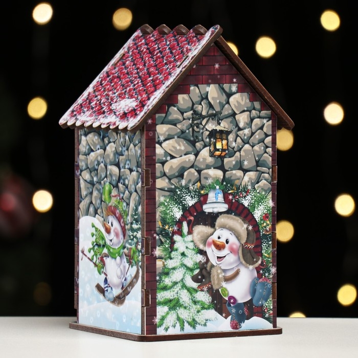 Чайный домик/ копилка, каменная кладка, 16,5х10х9,1 см Чайный домик/ копилка, каменная кладка, 16,5х10х9,1 см