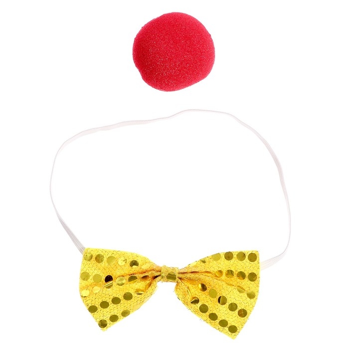 Карнавальный набор «Клоун», 2 предмета: нос, бабочка Карнавальный набор «Клоун», 2 предмета: нос, бабочка