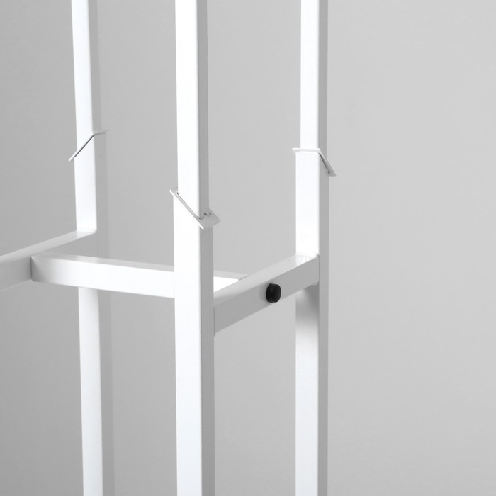 Вешала четырёхстороннее, напольное, регулируемая с четырьмя прямыми кронштейнами 86&times;86&times;120-180 см, цвет белый