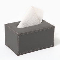 Шкатулка - диспенсер из искусственной кожи, цвет серый 10 х 18 х 10 см (салфетница) Шкатулка - диспенсер из искусственной кожи, цвет серый 10 х 18 х 10 см (салфетница)