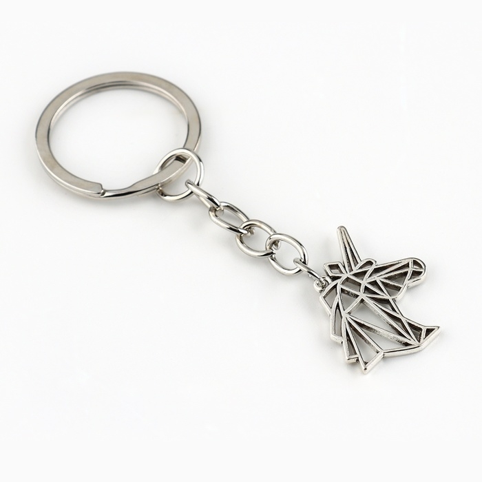 Брелок для ключей металлический &laquo;Единорог&raquo;, 7.5 х 3.7 см