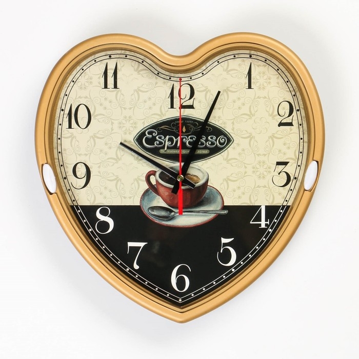 Часы настенные, серия: Кухня, Часы настенные, серия: Кухня, "Espresso", дискретный ход, d-26 см, АА
