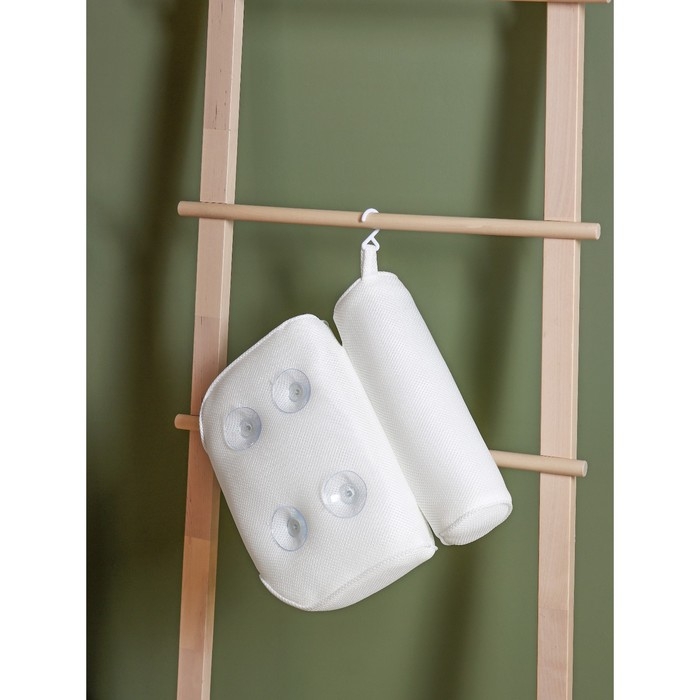 Подушка для ванной SPA Premium, на присосках, цвет белый