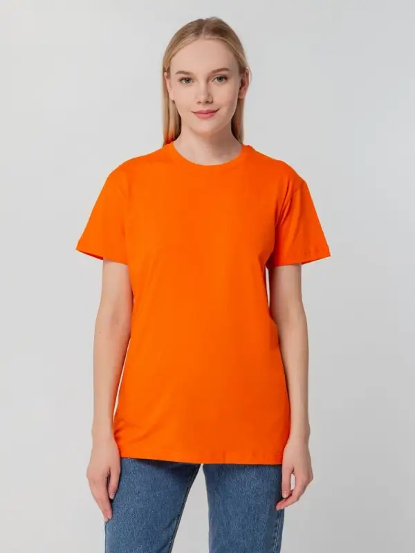 Футболка унисекс T-bolka 140, оранжевая, размер M