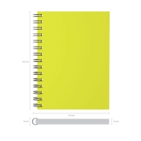 Тетрадь на гребне А5, 120 листов в клетку ErichKrause Neon, ламинация глянцевая, тиснение "лён", комбинированная обложка, МИКС Тетрадь на гребне А5, 120 листов в клетку ErichKrause Neon, ламинация глянцевая, тиснение "лён", комбинированная обложка, МИКС