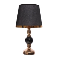 Настольная лампа "Дейла" Е27 40Вт черно-золотой 25х25х44 см Настольная лампа "Дейла" Е27 40Вт черно-золотой 25х25х44 см