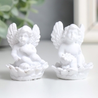 Сувенир полистоун "Белый ангел на цветке" МИКС 3,6х3,7х5 см Сувенир полистоун "Белый ангел на цветке" МИКС 3,6х3,7х5 см