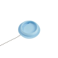 Пробка для ванны Masterprof ИС.110649, d=45 мм, ПВХ, с хромир. цепочкой, голубая Пробка для ванны Masterprof ИС.110649, d=45 мм, ПВХ, с хромир. цепочкой, голубая