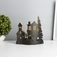 Светильник "Вечерний город" LED 3хААА черный 10,8х19,5х20см Светильник "Вечерний город" LED 3хААА черный 10,8х19,5х20см