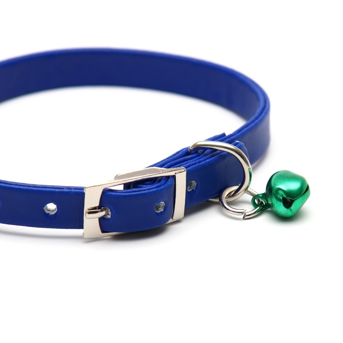 Ошейник матовый с бубенчиком, 30 х 1 см, микс цветов Ошейник матовый с бубенчиком, 30 х 1 см, микс цветов