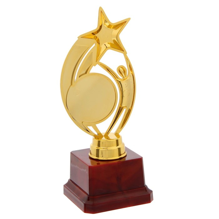 Наградная фигура «Человек со звездой», золото, подставка пластик красная, 17 х 6,5 х 6,5 см. Наградная фигура «Человек со звездой», золото, подставка пластик красная, 17 х 6,5 х 6,5 см.
