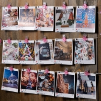 Гирлянда &laquo;Нить&raquo; 2 м роса с насадками &laquo;Прищепки-цветы&raquo;, IP20, серебристая нить, 20 LED, батарейки ААх2 (нет в комплекте), свечение тёплое белое