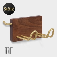 Держатель для фена St&ouml;lz H&ouml;lzern Premiere, ореховое дерево, алюминий, 20,5&times;11&times;8 см