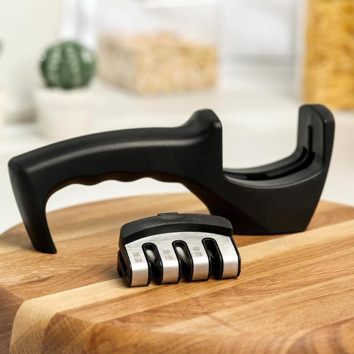 Точилка для ножей Доляна, 20×6×5,5 см, цвет МИКС Точилка для ножей Доляна, 20×6×5,5 см, цвет МИКС