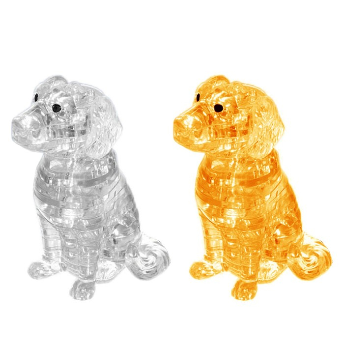 Пазл 3D кристаллический &laquo;Спаниель&raquo;, 41 деталь, цвета МИКС