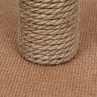 Домик для животных, с когтеточкой и полкой, джут, 32 х 32 х 64, розовый