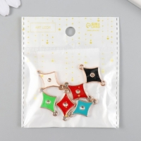 Коннектор для творчества пластик под металл "Ромб" набор 6 шт 0,4х17х2,7 см Коннектор для творчества пластик под металл "Ромб" набор 6 шт 0,4х17х2,7 см