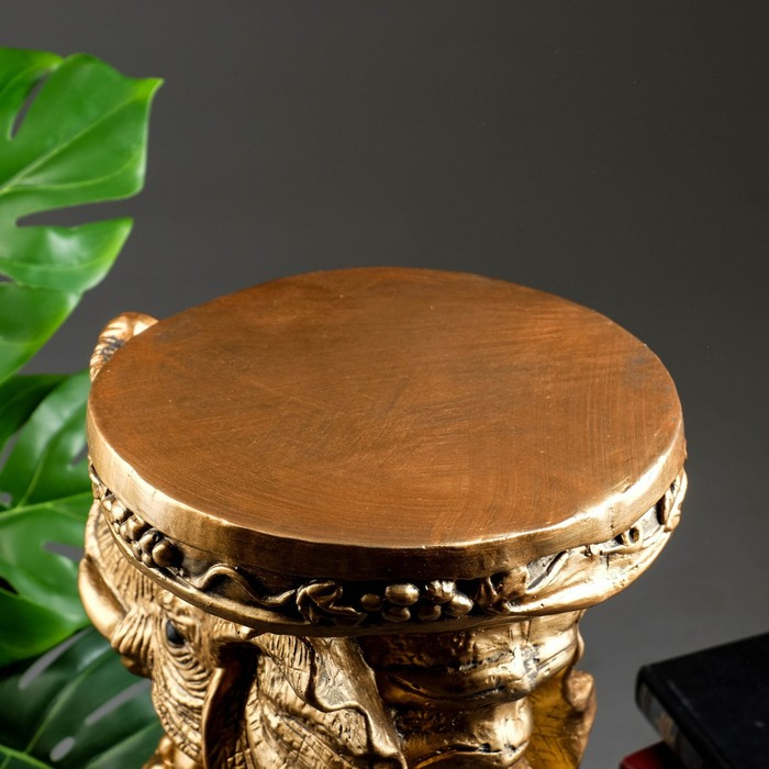 Фигура - подставка "Слон сидя" бронза, 34х26х44см